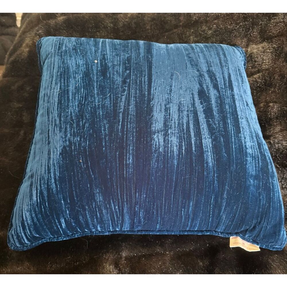 Poetic wanderlust Tracy porter royal blue velvet throw pillow 18x18